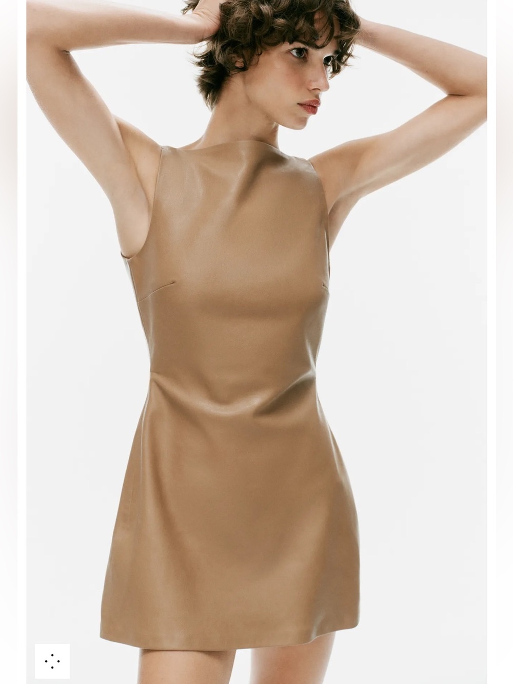 ZARA FAUX LEATHER MINI DRESS